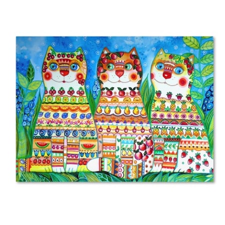 Oxana Ziaka 'Magic Happy Cats!' Canvas Art,18x24